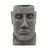 12" Gray and Green Outdoor Moai Head Planter