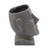 12" Gray and Green Outdoor Moai Head Planter