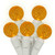 50 Amber LED G12 Berry Christmas Lights - 16 ft White Wire