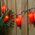 Set of 10 Red Shotgun Shell Novelty Lights - 6' Green Wire