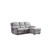 80" Gray Right Facing Reclining Sofa Chaise