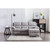 80" Gray Right Facing Reclining Sofa Chaise