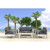 32" Silver Brushed Aluminum Outdoor Arm Chair Frame