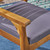 5-Piece Brown Contemporary Handcrafted Outdoor Furniture Patio Dining Set - Gray Cushions