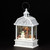 9.25" White and Brown LED Swirl Snowman Barn Christmas Tabletop Decor