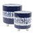 Set of 2 Blue and White Glossy Footed Planters 9"