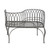 40" Cloud Gray Rustic Distressed Outdoor Patio Courting Bench