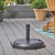 21.5" Black Solid Circular Outdoor Patio Umbrella Base with Collar