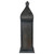 30.5" Black and Gold Moroccan Style Pillar Candle Floor Lantern