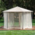 149" Beige and Gray Contemporary Solid Outdoor Patio Gazebo
