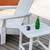 All Weather Recycled Plastic Outdoor Side Table, White