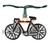 10 Black and Clear Bicycle Summer Patio String Lights - 8.5 ft Green Wire