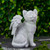 8" Gray Cat with Wings Memorial Statue