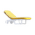 74" Yellow and White Striped Outdoor Patio Sunbrella Chaise Lounge Cushion