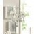10.25" Clear and Ivory Baroque Candle Chandelier