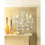 10.25" Clear and Ivory Baroque Candle Chandelier