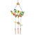 12.5" Horizontal Charming Garden Collection Four Chime Metal Outdoor Wind Chime