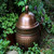 20" Copper Finish Hose Pot with Lid