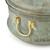 20" Verde Blue Brass Finish Hose Pot with Lid