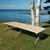 30 x 84" Tan Heavy Duty Wood Frame Portable Camping Cot Bed