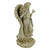 17.5" Ivory Angel with Bird and Bouquet Outdoor Patio Garden Statue