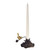 7" Gold and Brown Songbird Taper Candle Holder