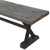 70" Brown and Black Contemporary Rectangular Outdoor Dining Bench