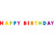Club Pack of 156 Red and Yellow Rainbow Happy Birthday Pick Candles 2.75"