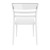 33" White and Clear Transparent Outdoor Patio Dining Chair