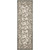 2' x 6' Beige and Gray Floral Rectangular Outdoor Rug Runner