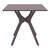31.5" Brown Solid Square Patio Dining Table