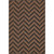 6' x 9' Brown and Black Geometric Chevron Rectangular Outdoor Area Throw Rug