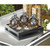 11" Silver and Bronze No Evil Buddha Garden Candle Holder