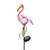 16.5" Pink and Black Standing Tropical Flamingo Solar Stake