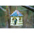 11.75" Mint Green, Steel Blue, and Brown Pet Bird Lovers Collection Bempton Bird Feeder