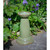 12" Green Unique Echoes Bird Bath Figurine Stand