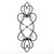 26" Black and Clear Contemporary Heart Candle Wall Sconce