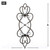 26" Black and Clear Contemporary Heart Candle Wall Sconce