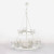 13.5" White Contemporary Tree Candle Chandelier