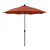 9ft Outdoor Patio Umbrella With Crank Lift and Push Button Tilt System, Brick Brown