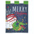 'Merry Christmas' Shrimp Boat Alligator Double Applique Outdoor Large Flag 42"x 29"