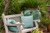 16" x 16" Blue and Green Tufted Square Outdoor Throw Pillow