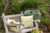 18" x 18" Yellow and White Canterbury Geometric Pattern Outdoor Throw Pillow