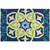 1.75' x 2.75' Barcelona Tile Blue and Green Rectangular Outdoor Area Throw Rug