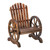 36" Brown Contemporary Adirondack Wagon Wheel Outdoor Chair