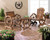 36" Brown Contemporary Adirondack Wagon Wheel Outdoor Chair