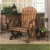 36" Brown Contemporary Adirondack Wagon Wheel Outdoor Chair