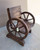 29.75" Chestnut Brown Contemporary Adirondack Wagon Wheel Chair