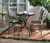 3pc Black Contemporary Dine Style Patio Bistro Set 29.75"