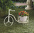 21.5" White Contemporary Three Wheeled Bicycle Planter